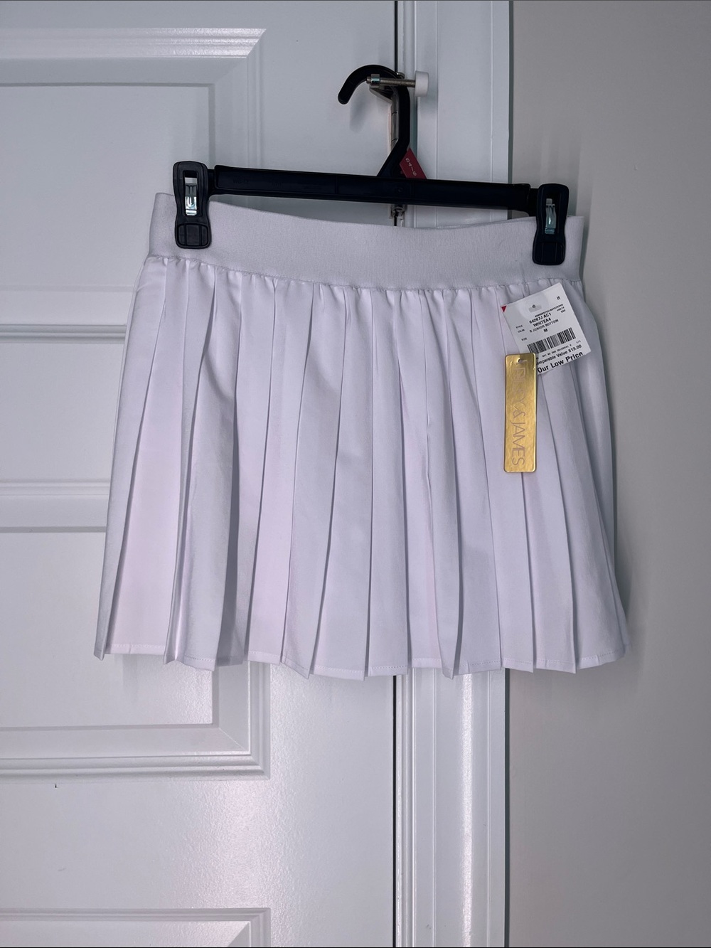 Pleated White Tennis Skirt -